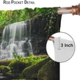 thumbnail image 5 of Waterfall Curtains, Spring Nature Theme Landscape Pattern in Forest, Blackout Thermal Curtains for Bedroom Living Room, 2 Panel Set, 84X84 Inch, 5 of 5