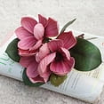 thumbnail image 2 of Simulation Magnolia Fresh-keeping Eye-catching Pretty Table Centerpieces Artificial Flowers Photography Props (White), 2 of 13