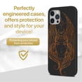 thumbnail image 2 of Case Yard Wooden Case for iPhone-12/12-Pro Soft TPU Silicone cover Slim Fit Shockproof Wood Protective Phone Cover for Girls Boys Men and Women Supports Wireless Charging Beautiful Athena Design, 2 of 7