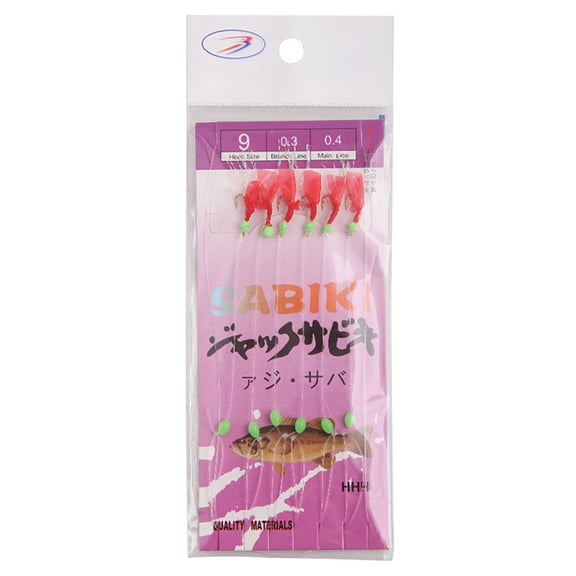 6Pcs Luminously Bean String Hook Rigs Wobblers Fishing Hook Artificial Fishing Lures Luminously Baits String Hook