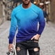 thumbnail image 1 of Blusas y camisas de manga larga con cuello redondo para hombre, blusa informal con estampado de cuello redondo y manga larga para hombre, 1 of 5