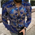 thumbnail image 1 of Traje de fiesta de lujo a la moda para hombre, camisa de solapa, manga larga, nueva ropa de moda para hombre, camisa abotonada, talla grande, 1 of 6