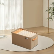 PRETXORVE Clothes Storage Box Thickened Fabric Storage Basket Foldable