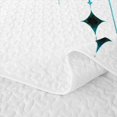 thumbnail image 5 of Homewish Princess Quilt King for Girls, Black Blue Bow King Coverlet Set, 3pcs 1 Bedspread and 2 Pillowcases, 5 of 7