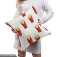 thumbnail image 5 of Ambesonne Pop Art Fabric by the Yard Upholstery, French Fries Illustrations, 5 Yards, Paprika Pale Mustard, 5 of 5
