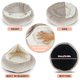 thumbnail image 4 of Pet Cave Cama para mascotas Cama para perros con manta adjunta Manta con capucha de 50 cm Lavable a máquina para perros pequeños o gatos Lavable, Terciopelo rosa Caqui Muyoka Hogar, 4 of 6