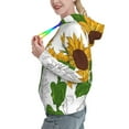 thumbnail image 2 of Lsque Plump Sunflower And Sketch Pattern Casual Women's Hoodie,Hooded Sweatshirt with Kangaroo Pocket,Pullover Hoodie with Eye-catching Drawstrings-Small, 2 of 7