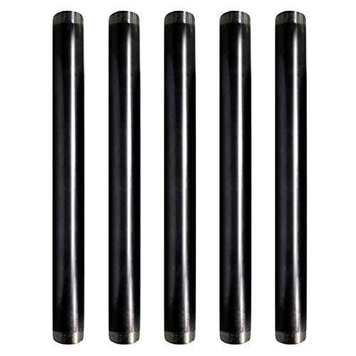 SUPPLY GIANT 3/4 Inch Black Steel Pipe - 30 Inch Length, Pack Of 4, For DIY Industrial Furniture & Shelves