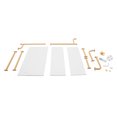 thumbnail image 3 of TFCFL 3 Tier Gold Wall Mounted Computer Desk Workstation Storage Shelf Writing Table Wall Organizer Rack, 3 of 17