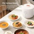 thumbnail image 2 of 3.5-Cup Rice Cooker for 1-3 People, Multifunctional Rice, Oatmeal, Quinoa - Slow Cook, Steam, Cook & Steam Dish Together, White, 2 of 4