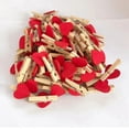 thumbnail image 4 of F Heart Love Wooden Clothes Photo Paper Peg Pin Mini Clothespin Postcard Clips Home We y8671, 4 of 6