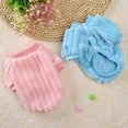 thumbnail image 6 of Frogued Solid Color Winter Flannel Sweater Casual Stripping Cat Dog Clothing Pet Costume (Sky Blue,XL), 6 of 13