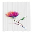 thumbnail image 3 of Ambesonne Floral Shower Curtain, Watercolor Poppy Flower, 69"Wx70"L, Fuchsia, 3 of 5