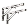 thumbnail image 1 of Supports d'Étagère Flottants Gain de Place en Forme de Triangle, Support Pliable en Acier Inoxydable Robuste pour Garage Atelier, Supporte une Charge Max 550 Lbs, 1 of 6