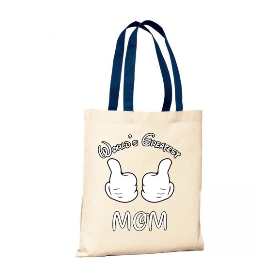 Dreamtees World Greatest MOM Mother's Day Bags Gift for Men and Women Budget Tote B150 Reusable Cotton Shopper