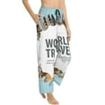 thumbnail image 2 of Kll Womens World Travel Print Pajama Pants Soft Pajama Bottoms For Women Cozy Lounge Pants, 2 of 9