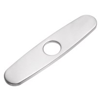 10 Inch Sink Hole Cover, Deck Plate Escutcheon for 1 or 3 Hole Kitchen Faucet, Tap Hole Cover Brushed Silver