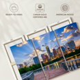 thumbnail image 6 of Elephant Stock Austin Footbridge Skyline Wall Art - Horizontal Multi Panel Canvas - Living Room Wall Decor - City Multi Panel - Gray And Beige Decor - 45" x 28", 6 of 8