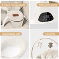 thumbnail image 5 of Babyomi Baby Swing with Auto Rocking, Adjustable Recline & Speed, Remote Control, Timer, Bluetooth Music, Toy Bar & Secure 5-Point Harness for Infants, Beige, 5 of 8