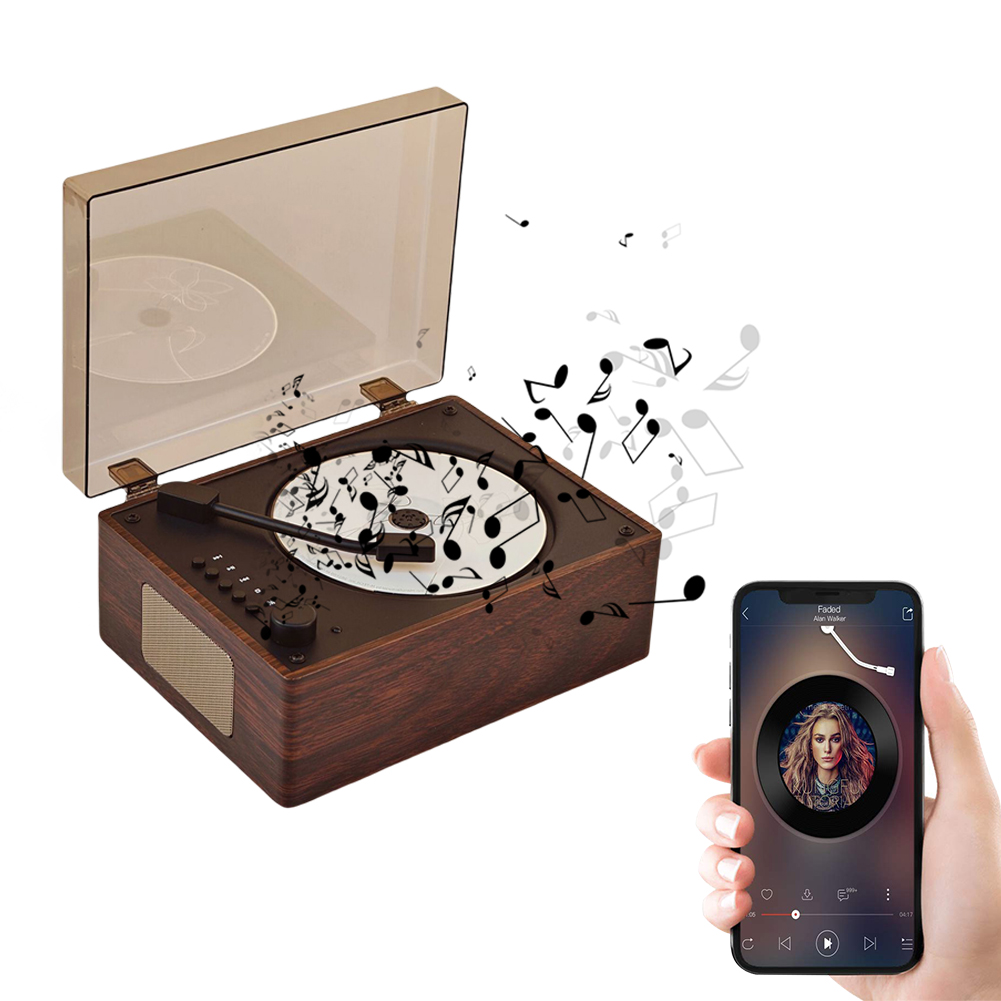 BLEEUS Cd Player Rechargeable Bluetooth-compatible 5.0 Music Player W/ Remote (Walnut)Audio Equipment