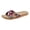 Purple, variant on House Slippers for Women Men's Linen Summer Home Floor Slides Non Slip Bottom Breathable Open Toe Vacation Walking Sandals Orange Size 7