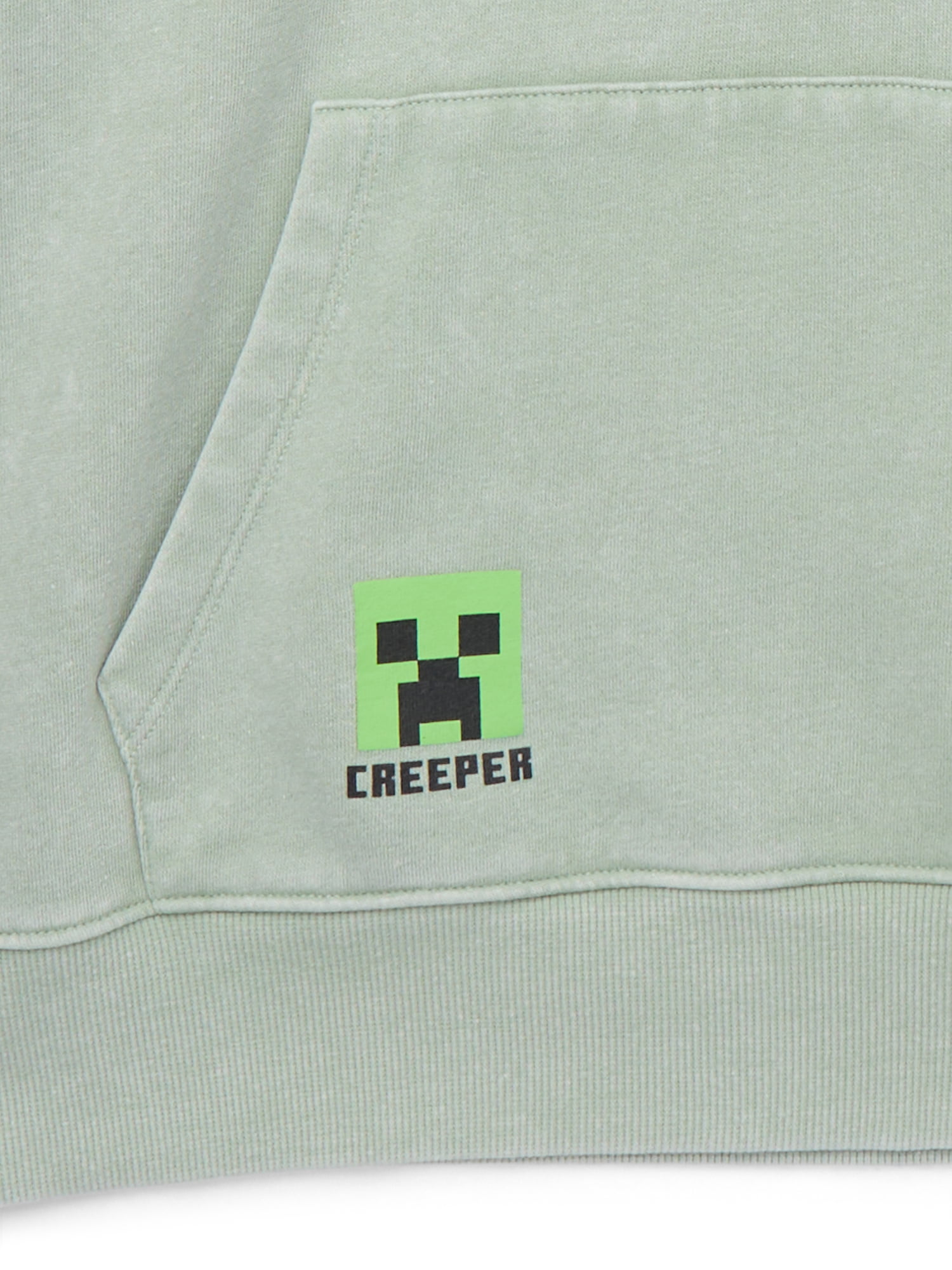 Minecraft Boys Creeper Graphic Pullover Hoodie, Sizes XS-XXL
