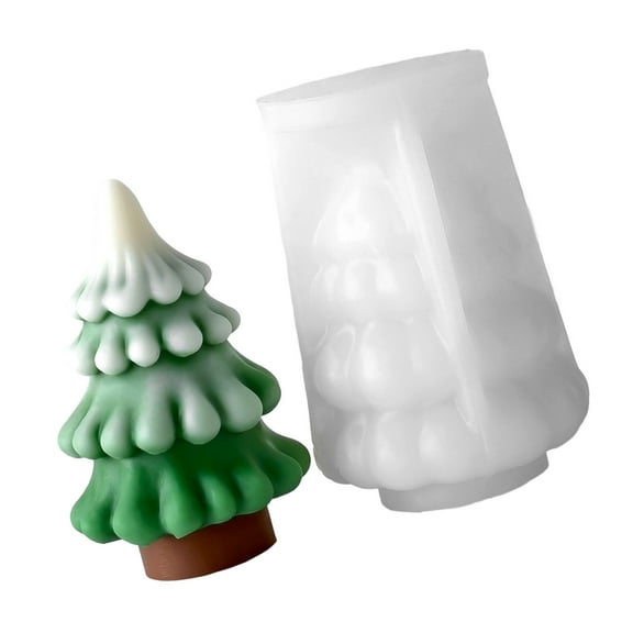 3D Large Christmas Tree Shape Candle Mold for Candle Making Resin Casting Silicone Mold for Epoxy Resin Jewelry Casting Mould DIY Table Home Decoration Gift Ornament