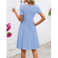 thumbnail image 4 of Merokeety Womens Summer Work Dresses Asymmetrical Casual Mini Dresses Blue m, 4 of 5