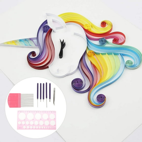 WHAMVOX  8 Pcs Paper-Rolling Pen Tool Set Circle Quilling Kit Filigree