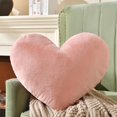 thumbnail image 1 of Cojín con forma de corazón, piel sintética de conejo supersuave, en forma de corazón, Vodoie, 1 of 7