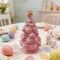 thumbnail image 5 of Easter Decorations Easter Christmas Tree Shaped LED Resin Ornament with Colorful Lights Christmas Tree Window Decor Spring Holiday Decor Home Decor Collection, 5 of 6