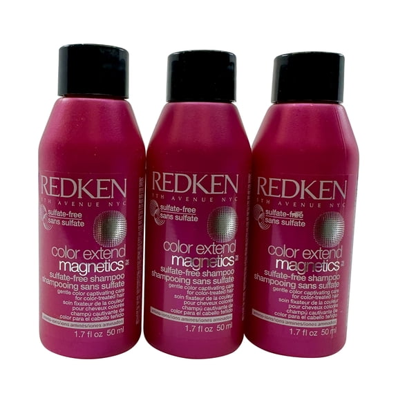 Redken Color Extend Magnetics Sulfate Free Shampoo 1.7 oz Set of 3