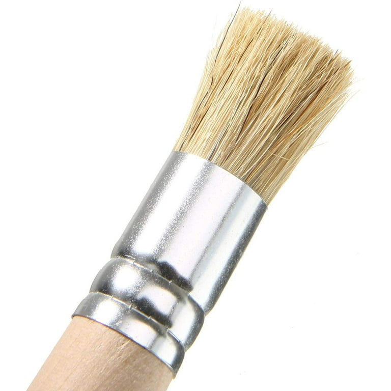  3 Pcs Wooden Stencil Brushes Pure Natural Stencil Brushes,  Painting Bristle Brushes for Acrylic Oil Watercolor Painting Project Card  DIY Crafts, 3 Sizes