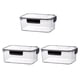 thumbnail image 1 of 3 cajas de almacenamiento para alimentos de grado alimenticio para refrigerador, caja sellada con tapa, adecuada para verduras y carne, 1 of 5