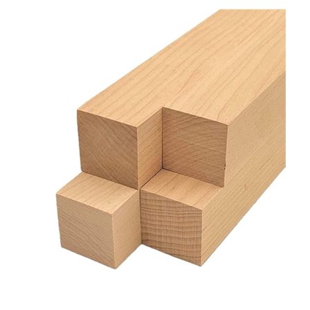 Maple Lumber Square Turning Blanks (4 Pieces) (1.5" x 1.5" x 8")