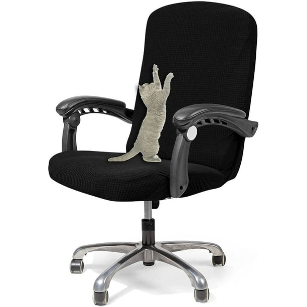 Black office chair cover sale
