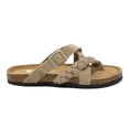 thumbnail image 2 of Gaahuu womens leather braided criss cross memory foam footbed sandal, 2 of 5