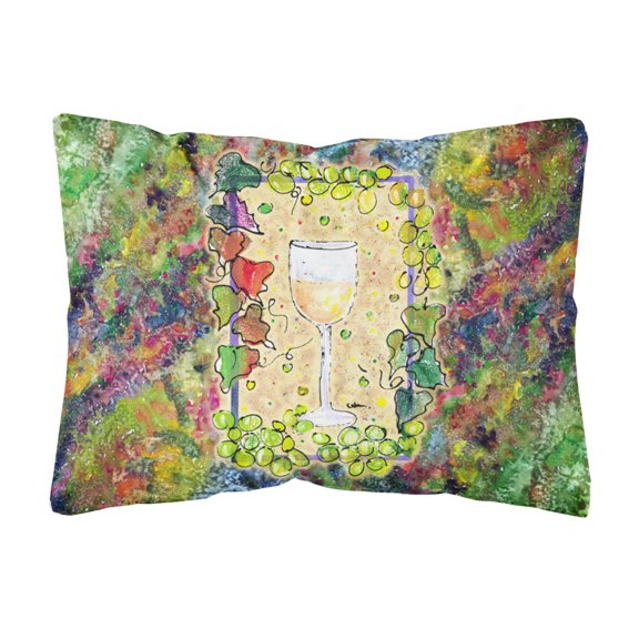 Caroline's Treasures 8617PW1216 Wine Canvas Fabric Decorative Pillow, 12H x16W, multicolor
