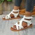 thumbnail image 6 of Xijirk Women Sandals Comfortable Casual Wear Open Toe Design Spring Summer Easy Pair with Jeans Mid Heel Style All Day Comfort Women Sandals,White,9.5, 6 of 8