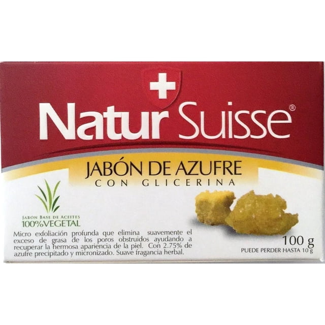 Natur Suisse Jabon De Azufre Jabón de Azufre 3.5 oz. Con glicerina