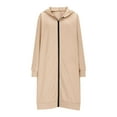 thumbnail image 6 of RQYYD Long Hoodies for Women Zip Up Fleece Jacket Tunic Sweatshirts Fall Winter Fashion Clothes, 6 of 8