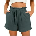 thumbnail image 2 of FNFYFH Shorts For Women Casual Beach Short Pants with Pocket (Women's X-Large), 2 of 7
