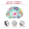 thumbnail image 5 of YFYANG Women's Double Waterproof Shower Cap, Daisy Floral Pattern Reusable Hair Cap for All Hair Styles and Head Sizes, 5 of 9