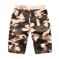 thumbnail image 2 of SWSMCLT Men's Beach Soft Lightweight Fashion Gym Shorts Camo Printed Joggers Cotton Comfy Casual Track Shorts Khaki Large, 2 of 4