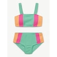 thumbnail image 4 of Justice Girls Color Blocked Popcorn Color Bikini Swimsuit , Sizes XS-XL, 4 of 6