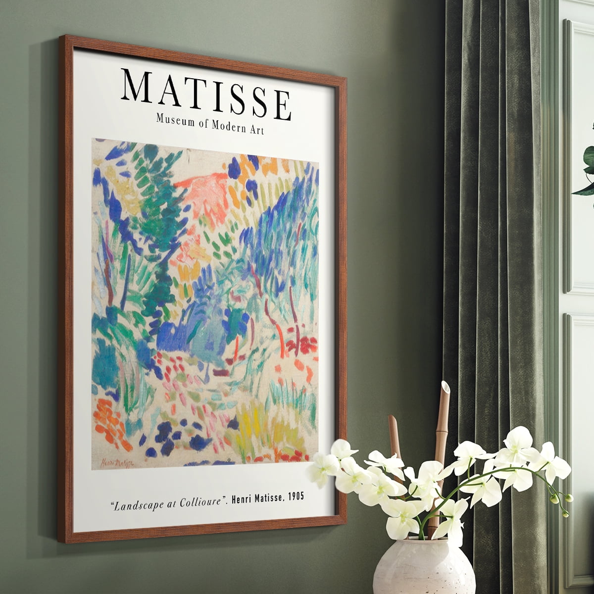 Matisse CLXXVI Framed Print in Brown Solid Wood 8 x 10 Framed Print