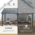 thumbnail image 3 of AECOJOY 8' x 16' Hardtop Gazebo Outdoor Aluminum Pergola ​For Garden, Patio, Backyard-​Black, 3 of 8