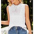 thumbnail image 4 of Summer Tank Tops for Women Sweet and Cute Sleeveless Hollow Floral Lace Shirts Tank Tops Fashion Beach Camis Blouses, 4 of 7