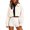 A-White383, variant on XIAONU Corduroy Turn-Down Collar Zip Bomber Jacket For Women Cropped Oversized Pocket Street Coat