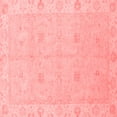 thumbnail image 1 of Ahgly Company Machine Washable Indoor Square Oriental Red Traditional Area Rugs, 6' Square, 1 of 4